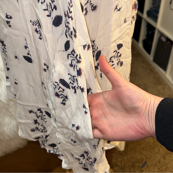 Free People | Tree Swing Tunic Tank Top Sleeveless Blouse Floral Print Keyhole - Picture 7 of 14